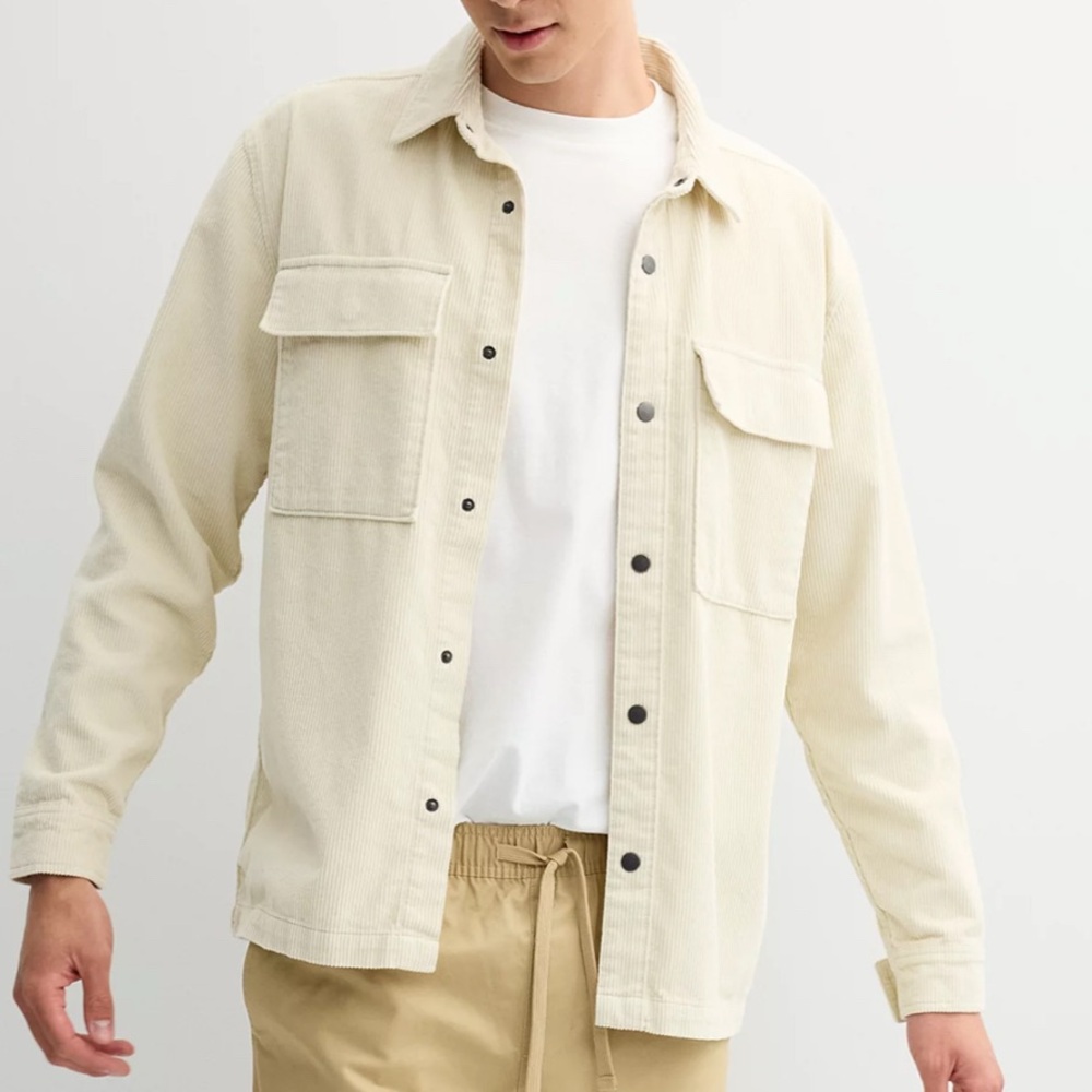 No Boundaries Men’s Layering Corduroy Shirt Jacket